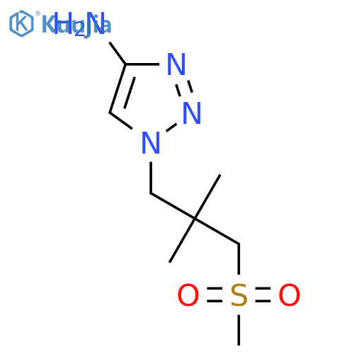 1-(3-methanesulfonyl-2,2-dimethylpropyl)-1H-1,2,3-triazol-4-amine structure