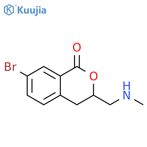 1H-2-Benzopyran-1-one, 7-bromo-3,4-dihydro-3-[(methylamino)methyl]- structure