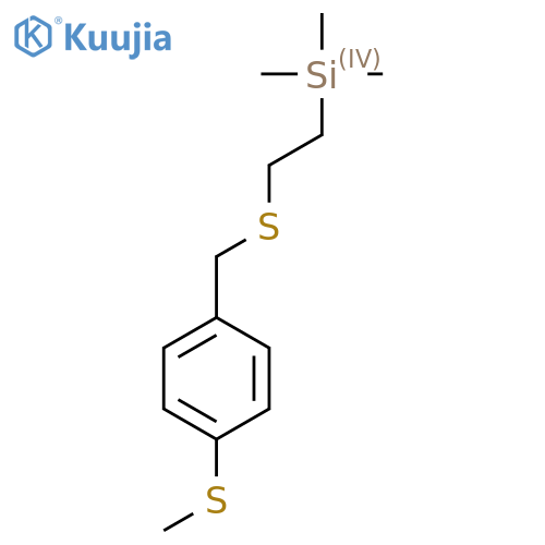 trimethyl2-({4-(methylsulfanyl)phenylmethyl}sulfanyl)ethylsilane structure