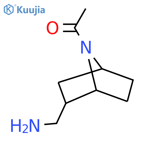 1-[2-(Aminomethyl)-7-azabicyclo[2.2.1]heptan-7-yl]ethan-1-one structure