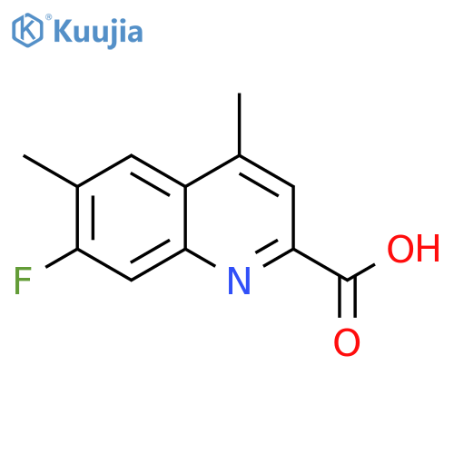 2-Quinolinecarboxylic acid, 7-fluoro-4,6-dimethyl- structure