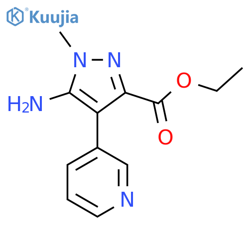 ethyl 5-amino-1-methyl-4-(pyridin-3-yl)-1H-pyrazole-3-carboxylate structure