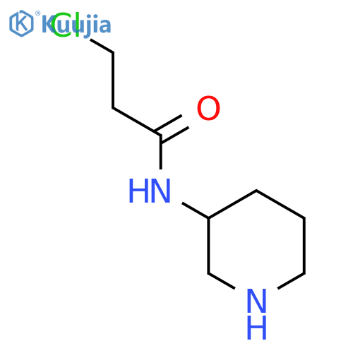 3-chloro-N-(piperidin-3-yl)propanamide structure