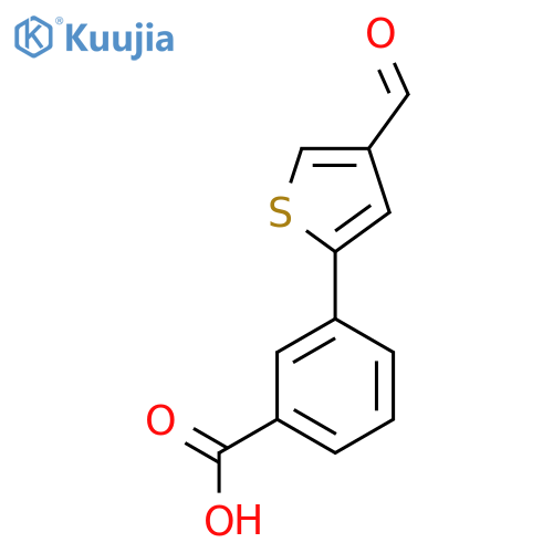 3-(4-Formylthiophen-2-yl)benzoic acid structure