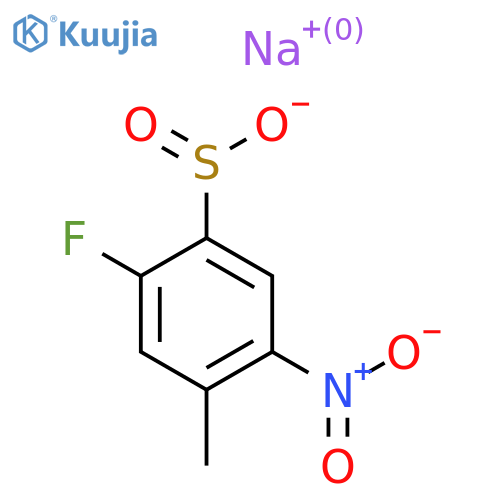 Sodium 2-fluoro-4-methyl-5-nitrobenzene-1-sulfinate structure