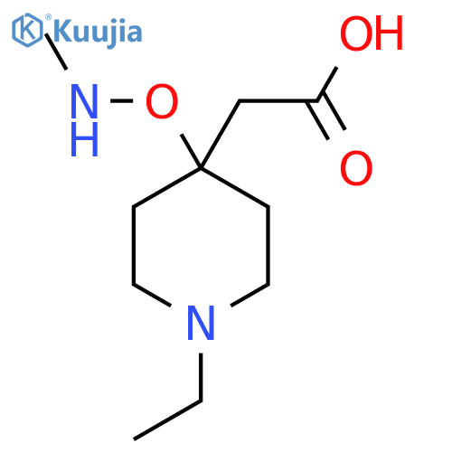 2-{1-Ethyl-4-[(methylamino)oxy]piperidin-4-yl}acetic acid structure