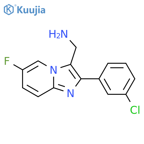[2-(3-Chlorophenyl)-6-fluoroimidazo[1,2-a]pyridin-3-yl]methanamine structure