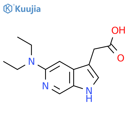 2-[5-(diethylamino)-1H-pyrrolo[2,3-c]pyridin-3-yl]acetic acid structure