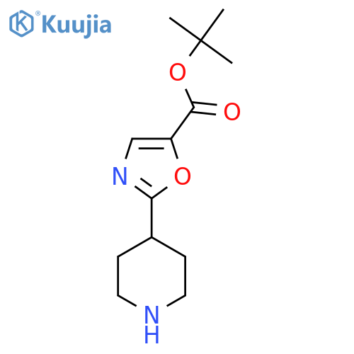 Tert-butyl 2-(piperidin-4-yl)-1,3-oxazole-5-carboxylate structure