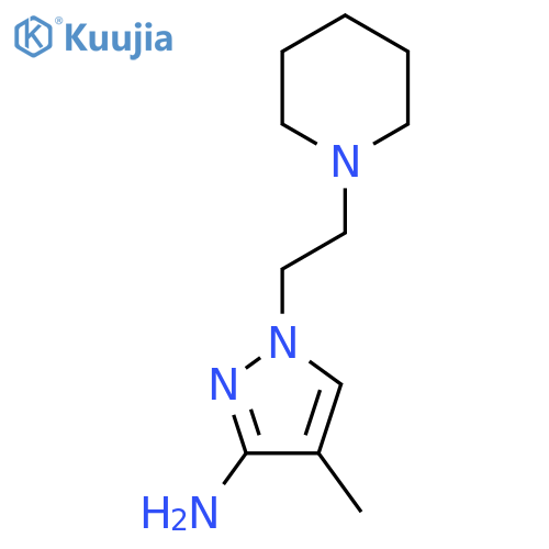 4-methyl-1-2-(piperidin-1-yl)ethyl-1H-pyrazol-3-amine structure