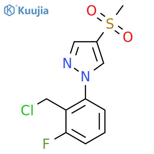 1-2-(chloromethyl)-3-fluorophenyl-4-methanesulfonyl-1H-pyrazole structure