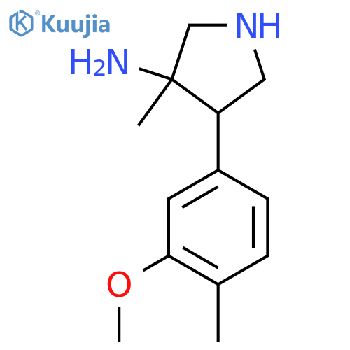 4-(3-Methoxy-4-methylphenyl)-3-methylpyrrolidin-3-amine structure