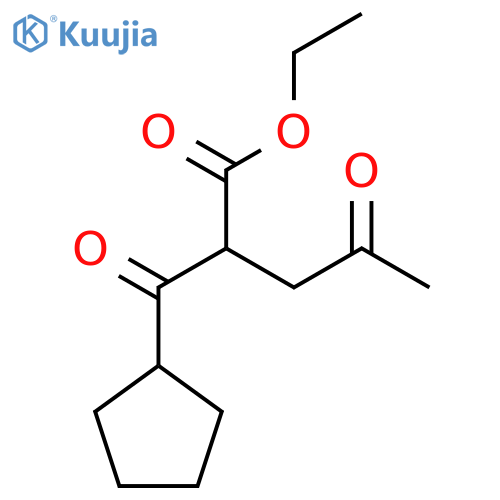 ethyl 2-cyclopentanecarbonyl-4-oxopentanoate structure