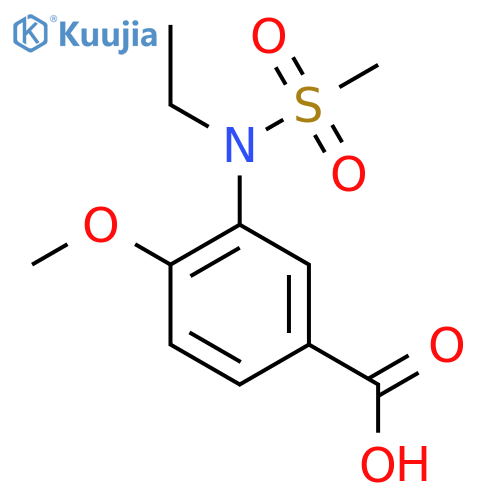 3-(N-ethylmethanesulfonamido)-4-methoxybenzoic acid structure