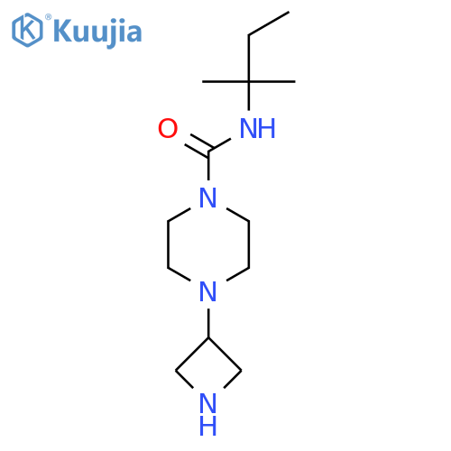 4-(azetidin-3-yl)-N-(2-methylbutan-2-yl)piperazine-1-carboxamide structure