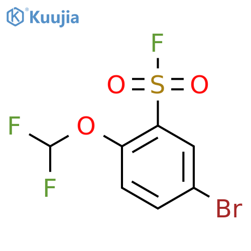 5-Bromo-2-(difluoromethoxy)benzene-1-sulfonyl fluoride structure
