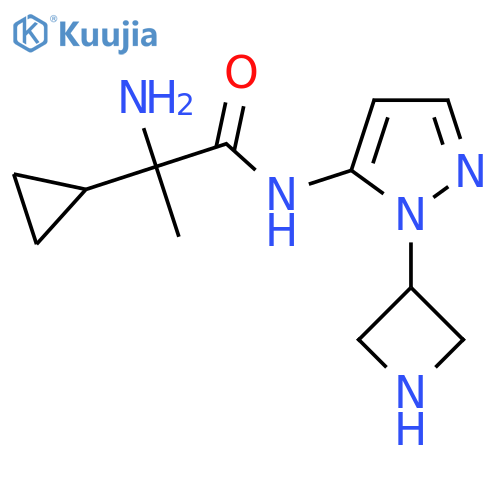 2-amino-N-1-(azetidin-3-yl)-1H-pyrazol-5-yl-2-cyclopropylpropanamide structure