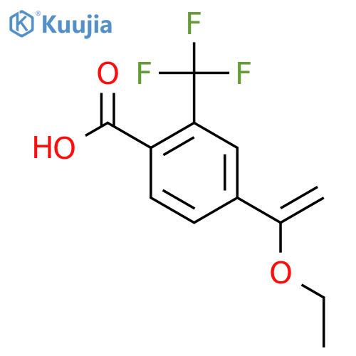 4-(1-Ethoxyethenyl)-2-(trifluoromethyl)benzoic acid structure