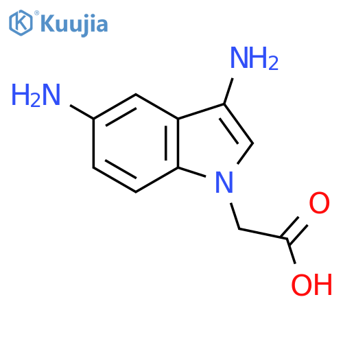 2-(3,5-diamino-1H-indol-1-yl)acetic acid structure