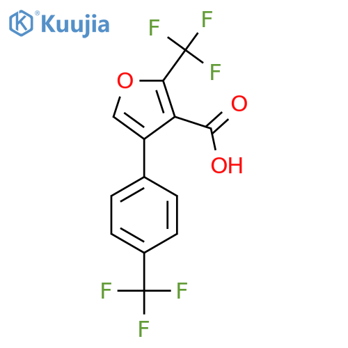 2-(Trifluoromethyl)-4-[4-(trifluoromethyl)phenyl]furan-3-carboxylic acid structure