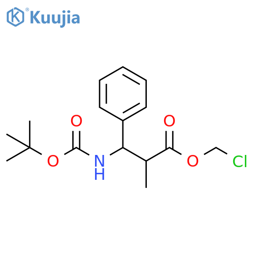 Benzenepropanoic acid, β-[[(1,1-dimethylethoxy)carbonyl]amino]-α-methyl-, chloromethyl ester structure