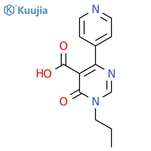 6-oxo-1-propyl-4-(pyridin-4-yl)-1,6-dihydropyrimidine-5-carboxylic acid structure