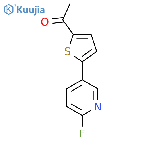 1-[5-(6-Fluoropyridin-3-yl)thiophen-2-yl]ethan-1-one structure