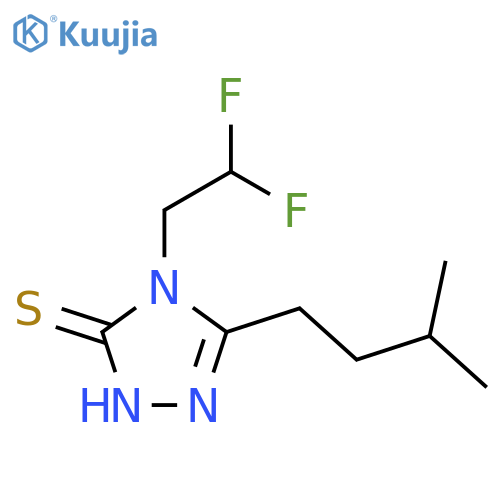3H-1,2,4-Triazole-3-thione, 4-(2,2-difluoroethyl)-2,4-dihydro-5-(3-methylbutyl)- structure