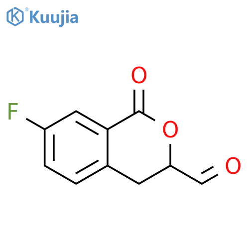 1H-2-Benzopyran-3-carboxaldehyde, 7-fluoro-3,4-dihydro-1-oxo- structure