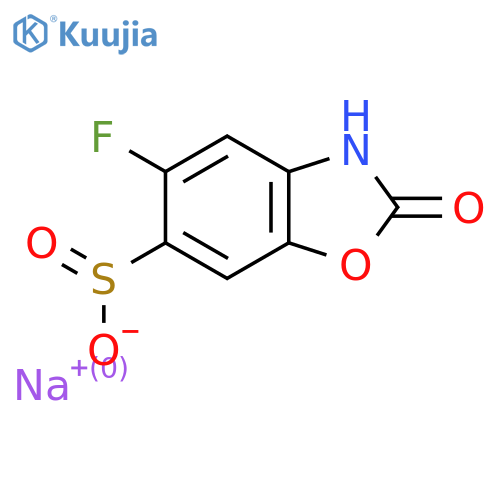 Sodium 5-fluoro-2-oxo-2,3-dihydro-1,3-benzoxazole-6-sulfinate structure