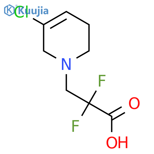 3-(5-chloro-3,6-dihydro-2H-pyridin-1-yl)-2,2-difluoropropanoic acid structure