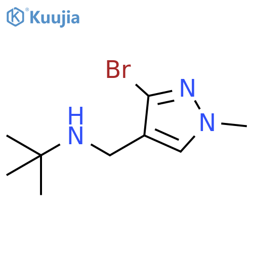 1H-Pyrazole-4-methanamine, 3-bromo-N-(1,1-dimethylethyl)-1-methyl- structure