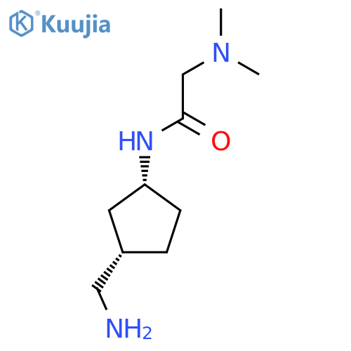 rac-N-[(1R,3S)-3-(aminomethyl)cyclopentyl]-2-(dimethylamino)acetamide structure