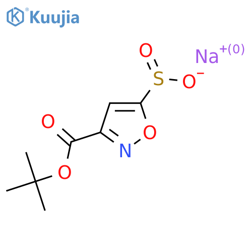 Sodium 3-[(tert-butoxy)carbonyl]-1,2-oxazole-5-sulfinate structure