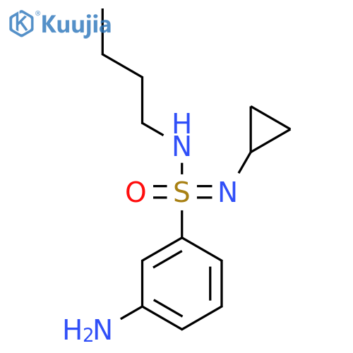3-amino-N-butyl-N-cyclopropylbenzene-1-sulfonoimidamide structure