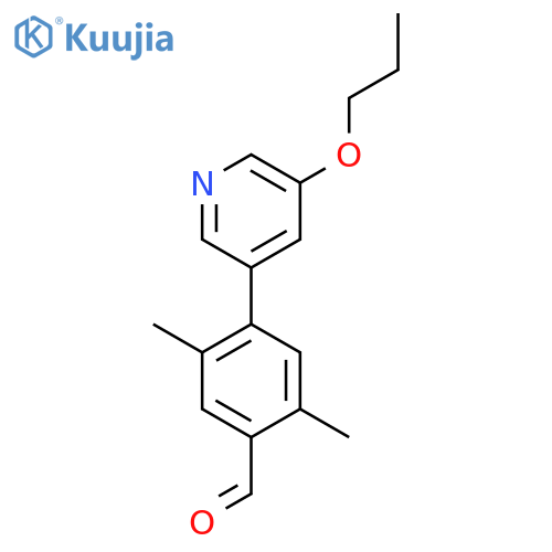 2,5-Dimethyl-4-(5-propoxypyridin-3-yl)benzaldehyde structure