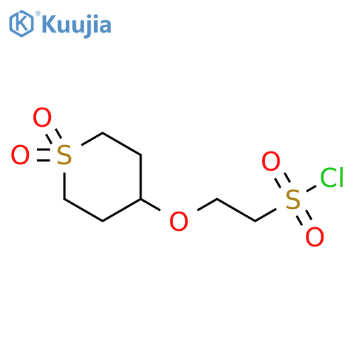 Ethanesulfonyl chloride, 2-[(tetrahydro-1,1-dioxido-2H-thiopyran-4-yl)oxy]- structure