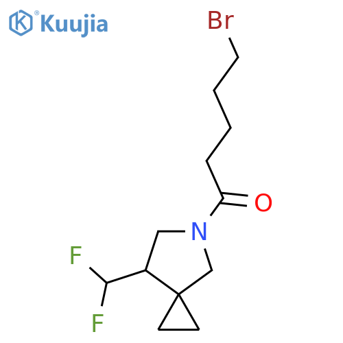 5-Bromo-1-[7-(difluoromethyl)-5-azaspiro[2.4]heptan-5-yl]pentan-1-one structure