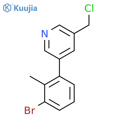 3-(3-Bromo-2-methylphenyl)-5-(chloromethyl)pyridine structure