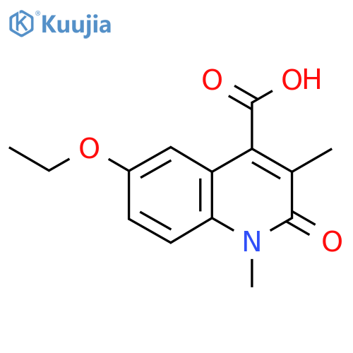 6-ethoxy-1,3-dimethyl-2-oxo-1,2-dihydroquinoline-4-carboxylic acid structure