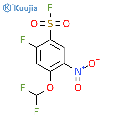 4-(Difluoromethoxy)-2-fluoro-5-nitrobenzene-1-sulfonyl fluoride structure