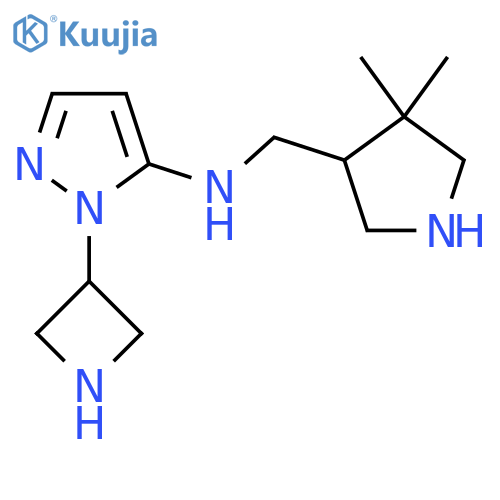 1-(azetidin-3-yl)-N-(4,4-dimethylpyrrolidin-3-yl)methyl-1H-pyrazol-5-amine structure