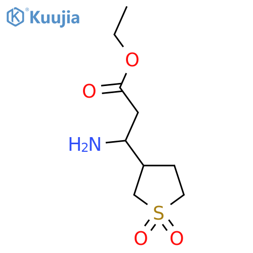 Ethyl 3-amino-3-(1,1-dioxo-1lambda6-thiolan-3-yl)propanoate structure