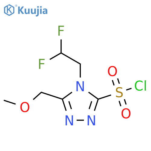 4H-1,2,4-Triazole-3-sulfonyl chloride, 4-(2,2-difluoroethyl)-5-(methoxymethyl)- structure