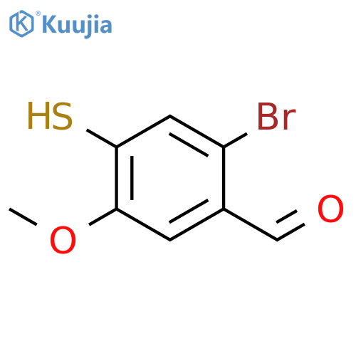Benzaldehyde, 2-bromo-4-mercapto-5-methoxy- structure