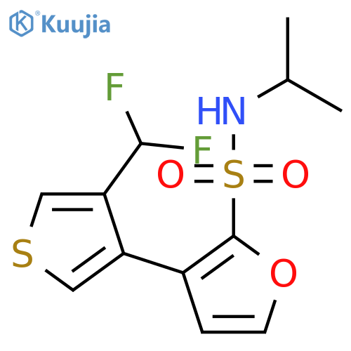 3-[4-(difluoromethyl)thiophen-3-yl]-N-(propan-2-yl)furan-2-sulfonamide structure