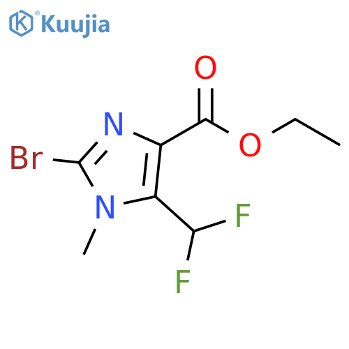1H-Imidazole-4-carboxylic acid, 2-bromo-5-(difluoromethyl)-1-methyl-, ethyl ester structure