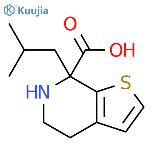 Thieno[2,3-c]pyridine-7-carboxylic acid, 4,5,6,7-tetrahydro-7-(2-methylpropyl)- structure