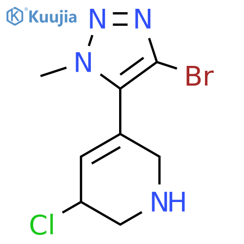 5-(4-bromo-1-methyl-1H-1,2,3-triazol-5-yl)-3-chloro-1,2,3,6-tetrahydropyridine structure