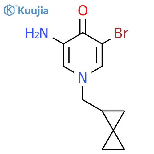 3-amino-5-bromo-1-({spiro2.2pentan-1-yl}methyl)-1,4-dihydropyridin-4-one structure